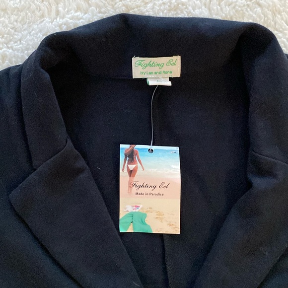 ❤️ Fighting Eel Black Blazer Size Large NWT - Picture 2 of 9